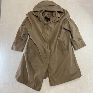 London Fog Womens Long Lined Trench Coat in Tan Khaki Camel Size 1X Reg